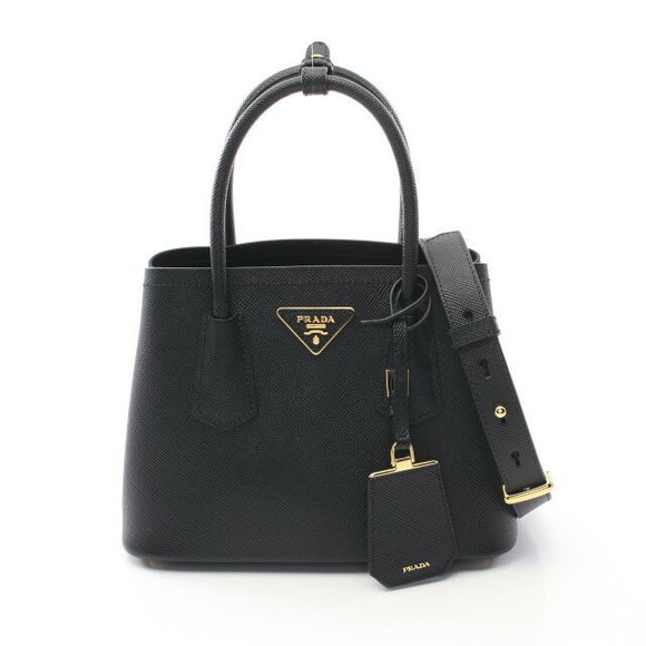Prada SAFFIANO CUIR Handbag Leather Black - Picture 1 of 5